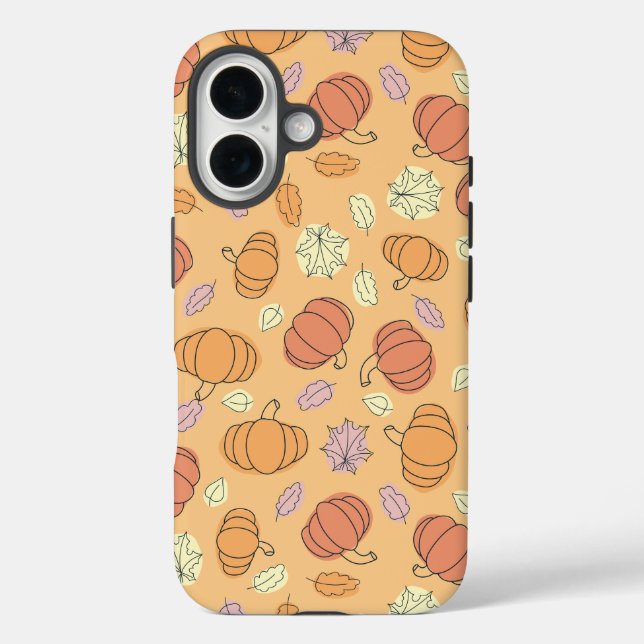 Thanksgiving Pumpkins and Leaves Pattern Case-Mate iPhone Case (Back)