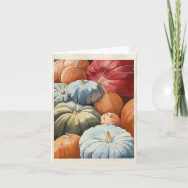 Thanksgiving Pumpkins Card | Zazzle