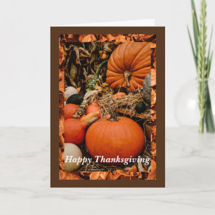 Thanksgiving Pumpkins Card, 5" x 7" Folded Card