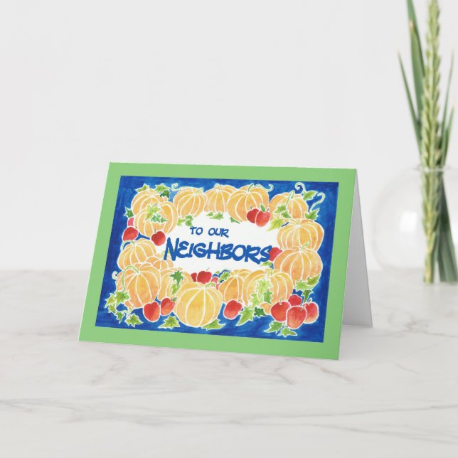 Thanksgiving Pumpkins Card for Neighbors (Front)