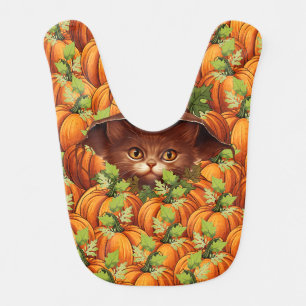 THANKSGIVING PUMPKINS CUTE CAT BABY BIB