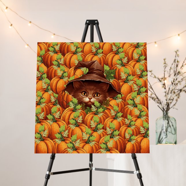 THANKSGIVING PUMPKINS CUTE CAT FOAM BOARD (In Situ (Stand))