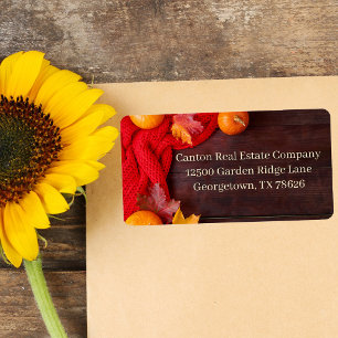 Thanksgiving Pumpkins Fall Company Return Address Label