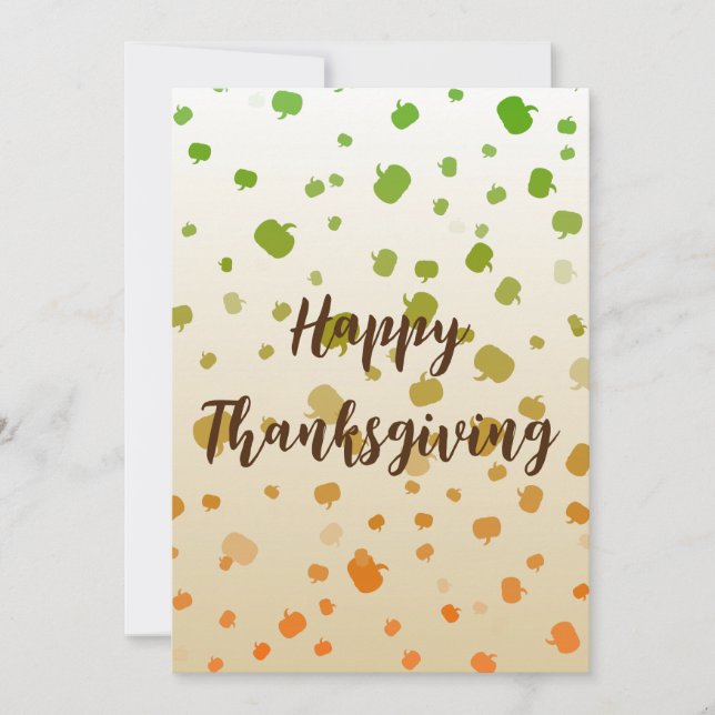 Thanksgiving Pumpkins Flat Card (Front)