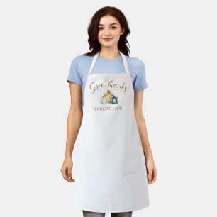 Thanksgiving Pumpkins Give Thanks Cooking Crew Apron