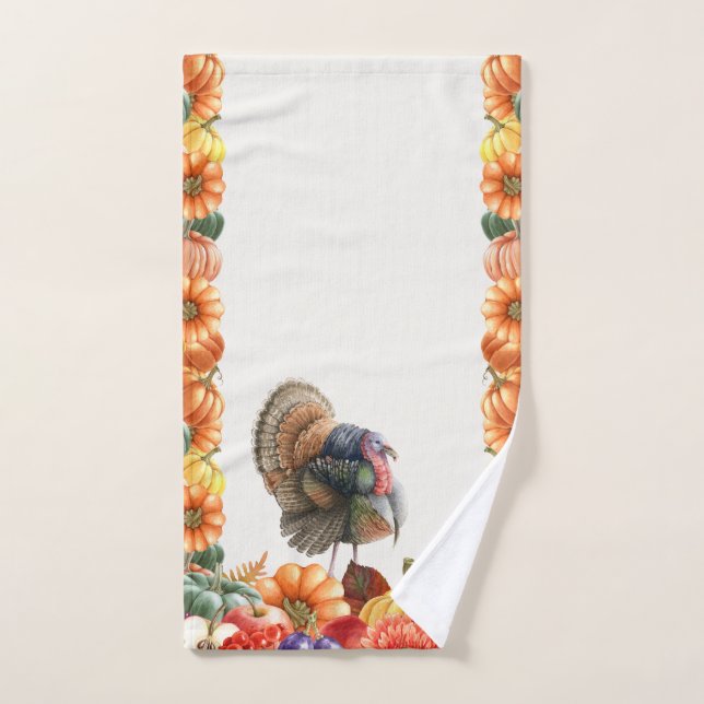 Thanksgiving Pumpkins Hand Towel (Hand Towel)