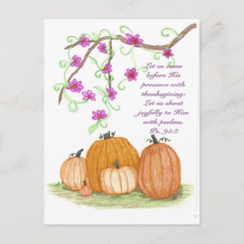 Thanksgiving Pumpkins Holiday Postcard by NensPlace at Zazzle