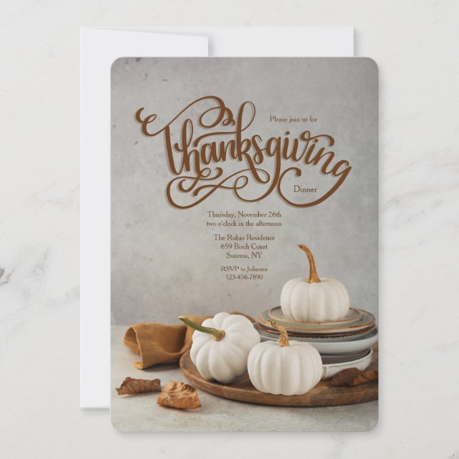 Thanksgiving Pumpkins Invitation (Front)