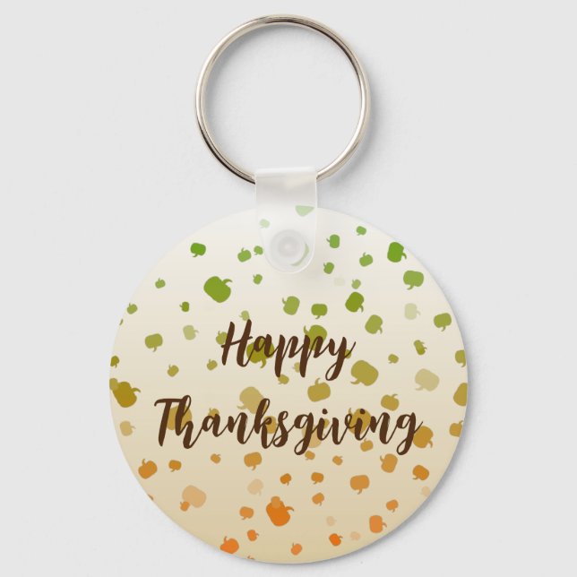 Thanksgiving Pumpkins Keychain (Front)