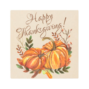Thanksgiving Pumpkins Metal Print