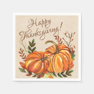 Thanksgiving Pumpkins Napkins