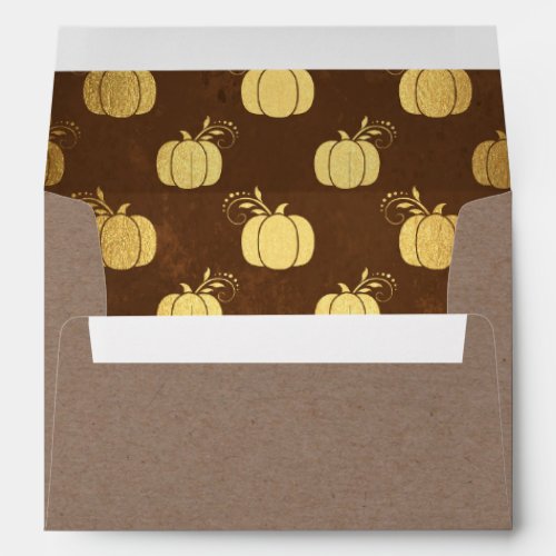 Thanksgiving Pumpkins on Kraft Envelope