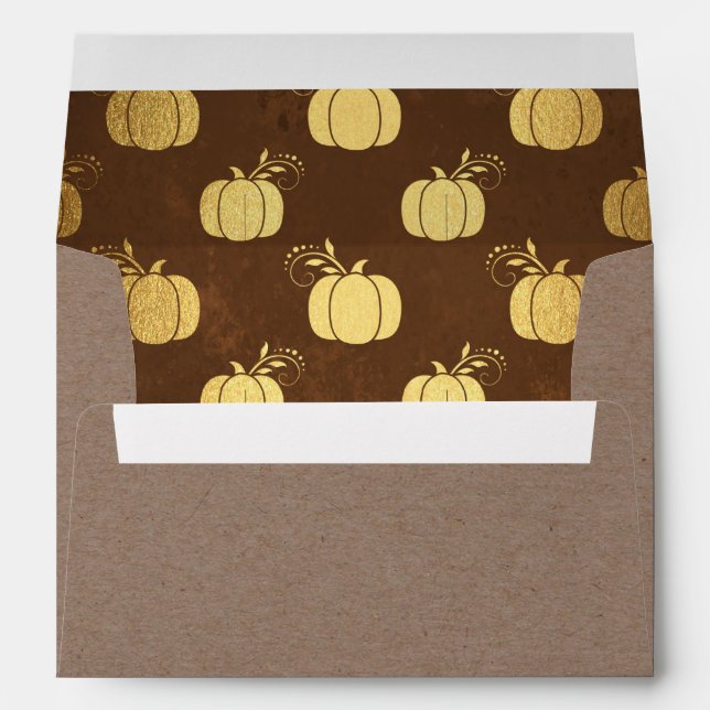 Thanksgiving Pumpkins on Kraft Envelope (Back (Bottom))