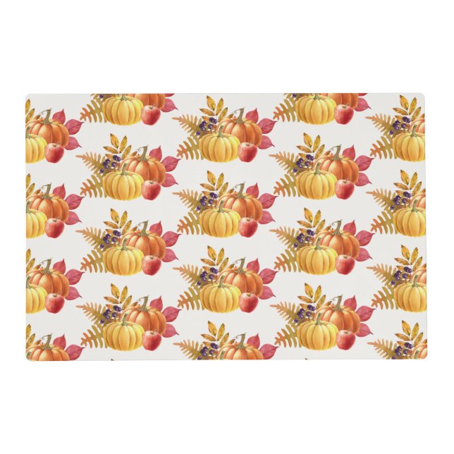 Thanksgiving Pumpkins Paper Placemat (Front)