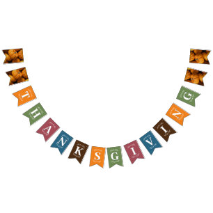 Thanksgiving Pumpkins Photo  Bunting Flags