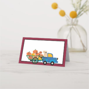 Thanksgiving Pumpkins   Write In Your Guest's Name Place Card