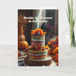 Thanksgiving Rainbow Delight Birthday Card