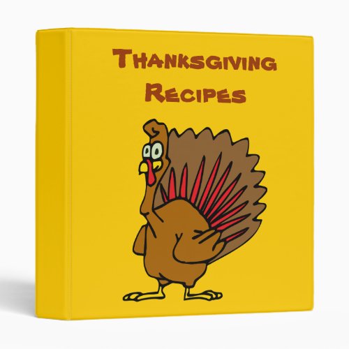 Thanksgiving Recipes 3 Ring Binder
