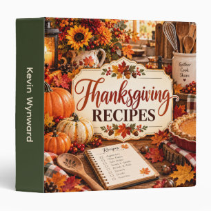 Thanksgiving Recipes 3 Ring Binder