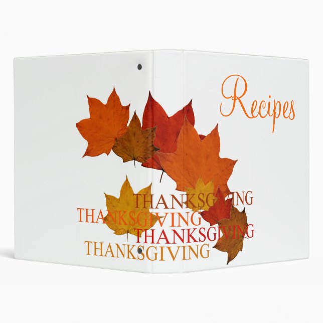 thanksgiving recipes book 3 ring binder (Background)