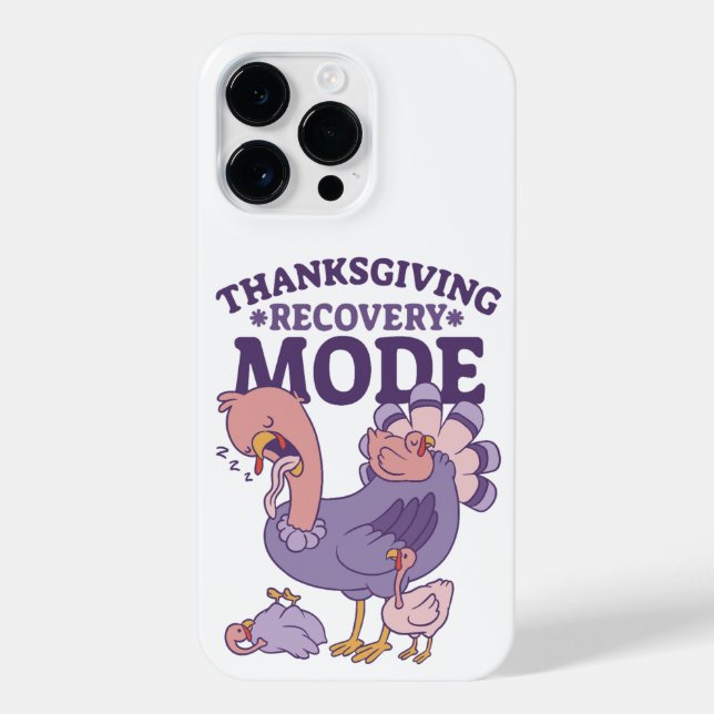 THANKSGIVING RECOVERY MODE SLEEPY TURKEY  iPhone CASE (Back)