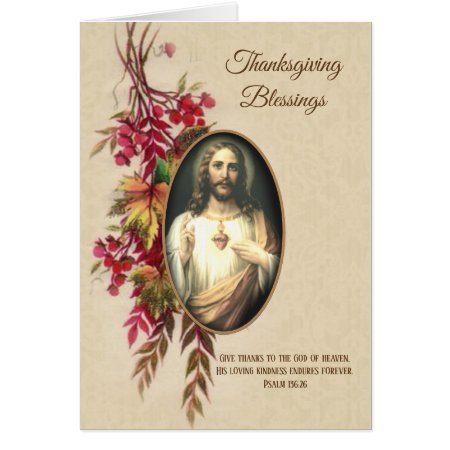 Thanksgiving Religious Sacred Heart Of Jesus