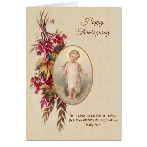 Thanksgiving Religious Vintage Child Jesus