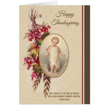 Thanksgiving Religious Vintage Child Jesus by ShowerOfRoses at Zazzle