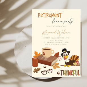 Thanksgiving Retirement Dinner Party Invitation