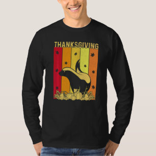 Thanksgiving Retro Honey Badger Matching Family Pa T-Shirt