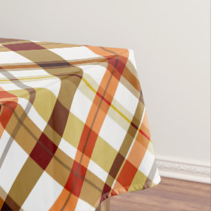 Thanksgiving Retro Plaid Tablecloth