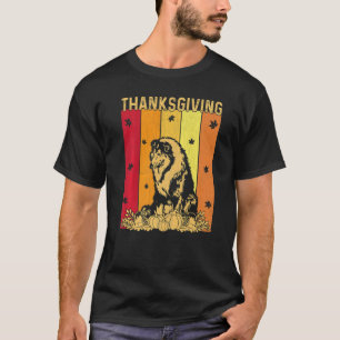 Thanksgiving Retro Rough Collie Dog Matching Famil T-Shirt
