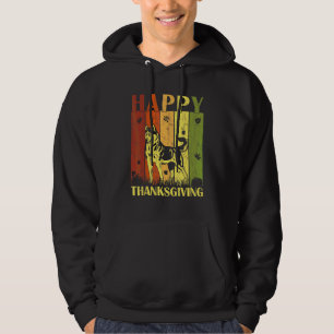 Thanksgiving Retro Siberian Husky Dog Thanksgiving Hoodie