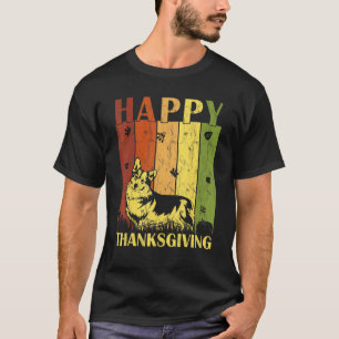 Thanksgiving Retro Welsh Corgi Thanksgiving Party T-Shirt