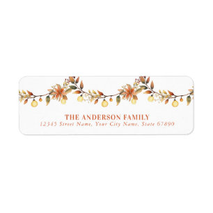 Thanksgiving Return Address Labels
