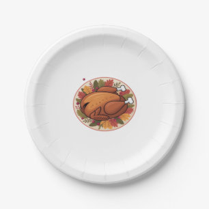 Thanksgiving Roast Turkey – Festive Holiday Feast Paper Plates