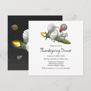 Thanksgiving Rocket Turkey Invitation