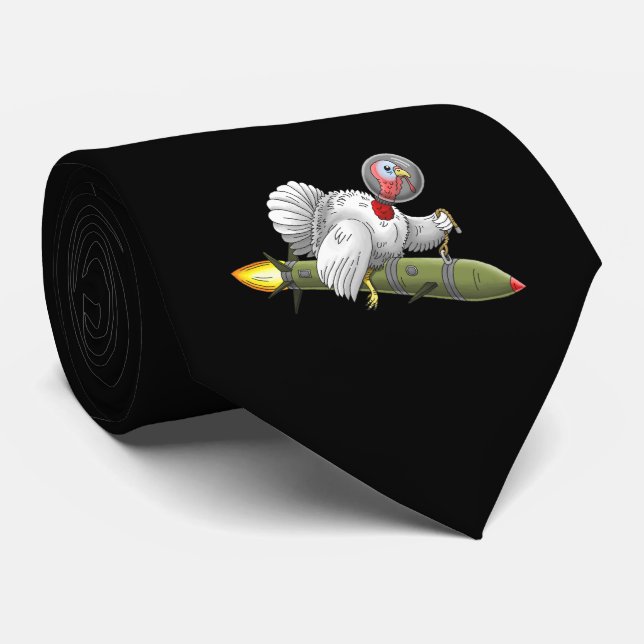 Thanksgiving Rocket Turkey Neck Tie (Rolled)