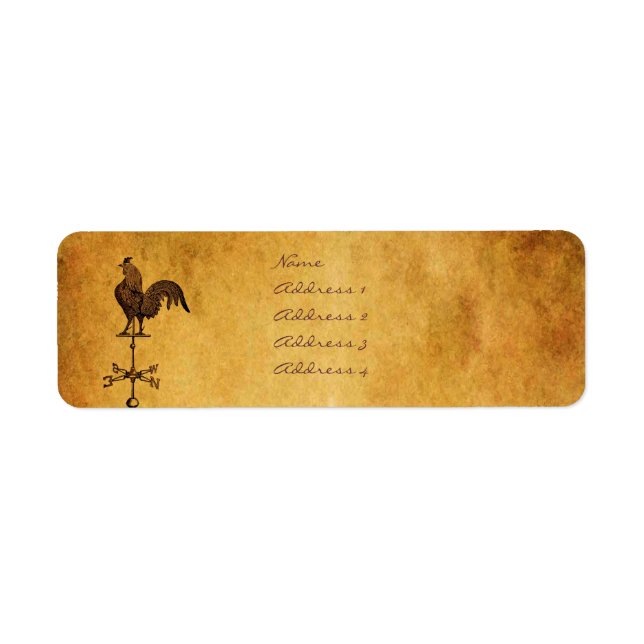 Thanksgiving Rooster Label (Front)
