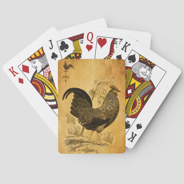 Thanksgiving Rooster Poker Cards (Back)