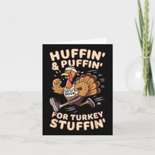 Thanksgiving Running Turkey Trot 2024 Funny  Card