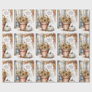 Thanksgiving, Rustic Country Thanksgiving, Fall, Wrapping Paper