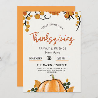 Thanksgiving Rustica Invitation
