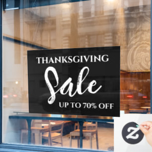 Thanksgiving Sale Sign, Boutique Signage, Store Window Cling