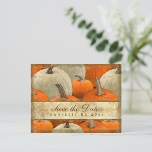 Thanksgiving Save the Date Postcard Zazzle