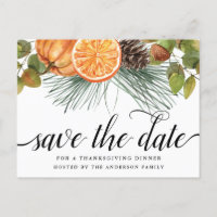 Thanksgiving Save The Date Postcard
