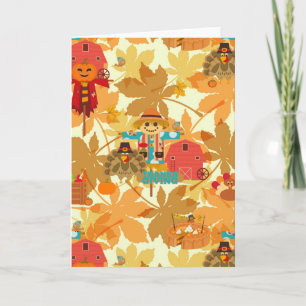 thanksgiving scarecrow holiday card