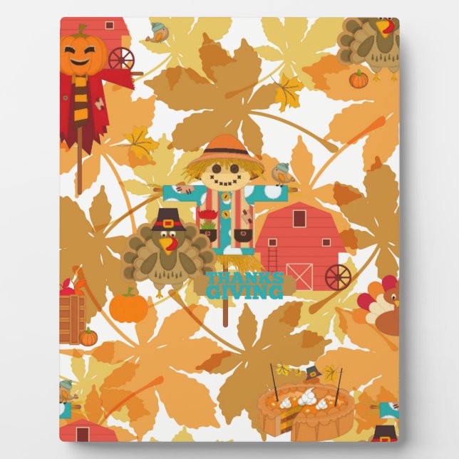 thanksgiving scarecrow plaque (Front)
