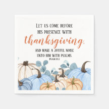 Thanksgiving Scripture Blue Pumpkin Patch