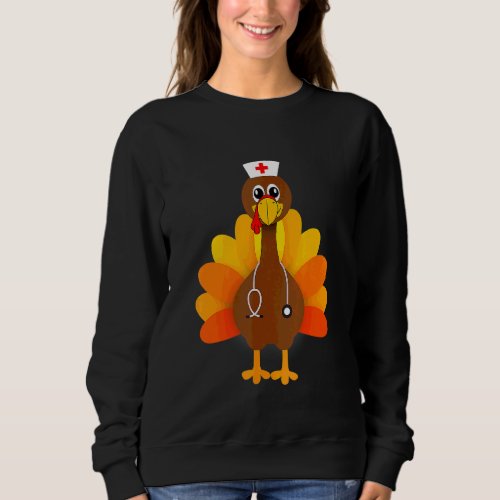 Thanksgiving Scrub Tops Women Turkey Nurse Holiday